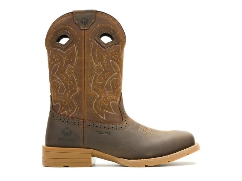 ウルヴァリン メンズ シューズ ブーツ・レインブーツ Tシャツ WolverineWheatland Steel Toe Wellington Hyperrest Work Boot Mens Dar