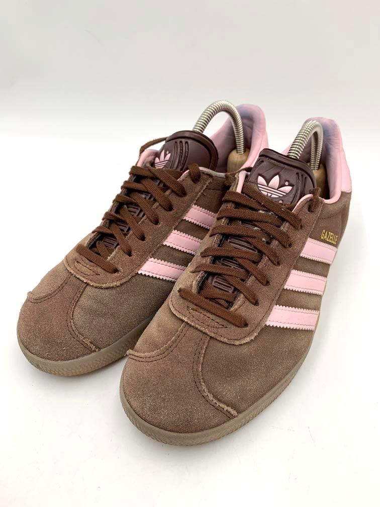 adidas originals アディダスオリジナルス JH5666 GAZELLE ガゼル ローカット スニーカー size22/茶 ピンク ■■◎レディース