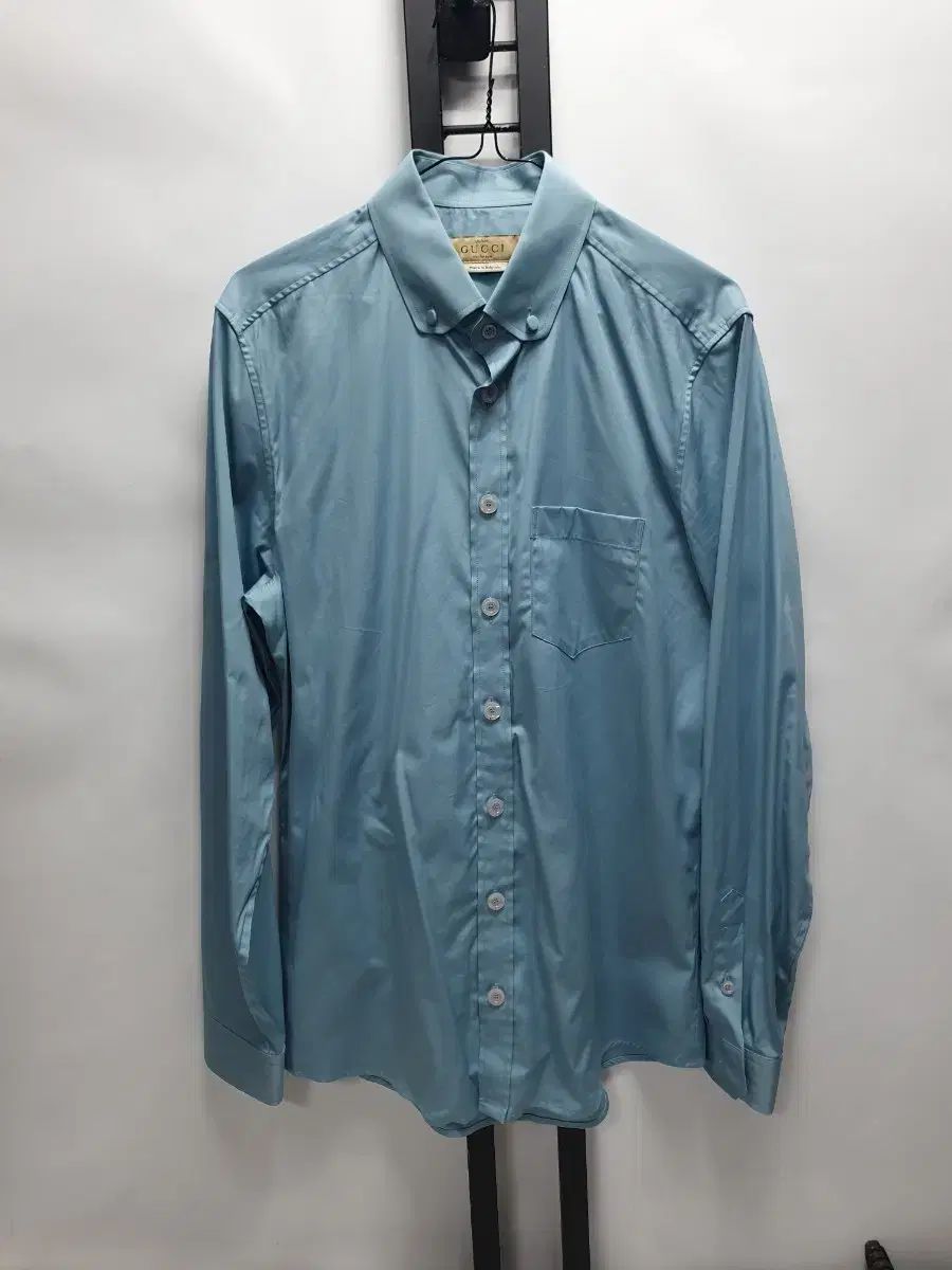 グッチ シャツ 長袖 シャツ ブルー