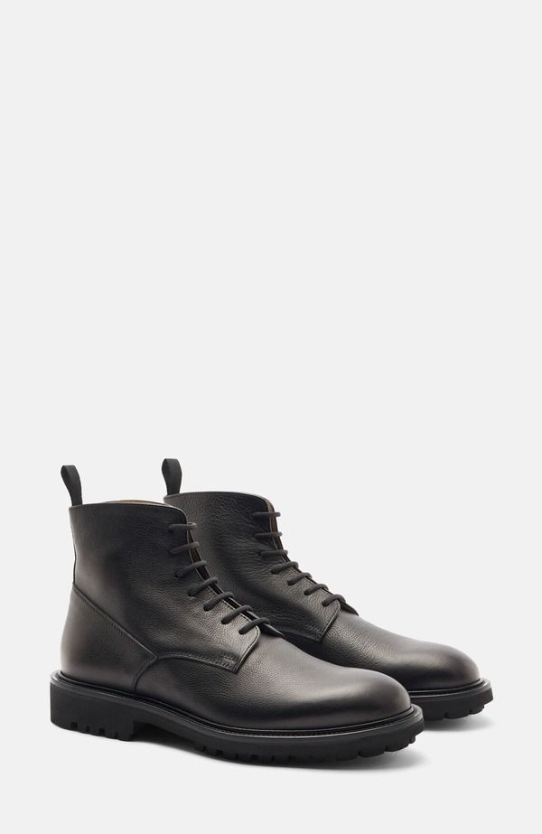 スカロッソ メンズ シューズ ブーツ・レインブーツ SCAROSSO Thomas Boots Black Grain Calf ブラック