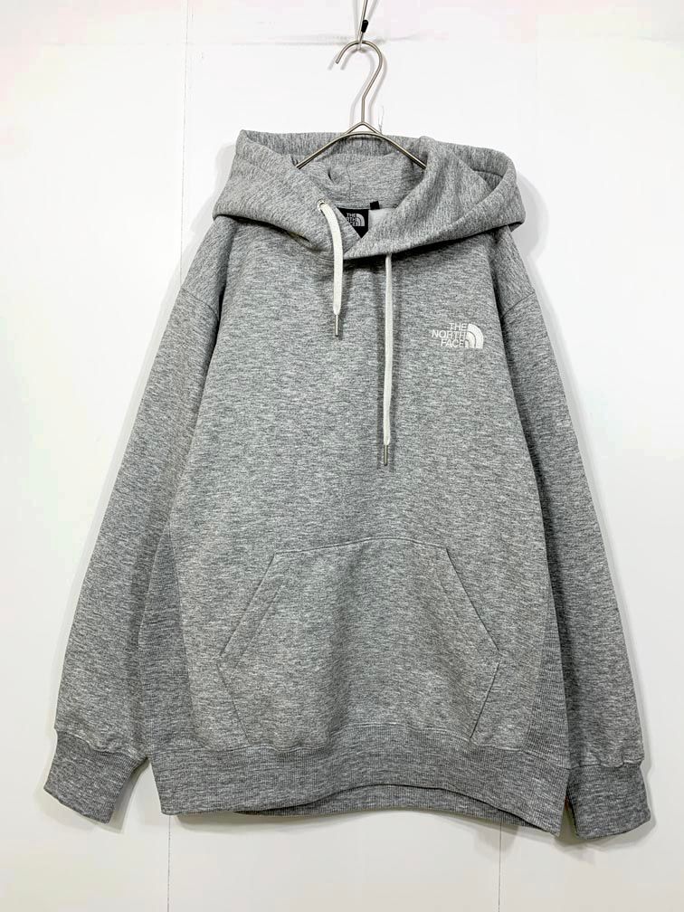 THE NORTH FACE ザノースフェイス NT62338 裏起毛 プルオーバー スクエアロゴフーディ パーカー sizeM/グレー ◇■◎メンズ