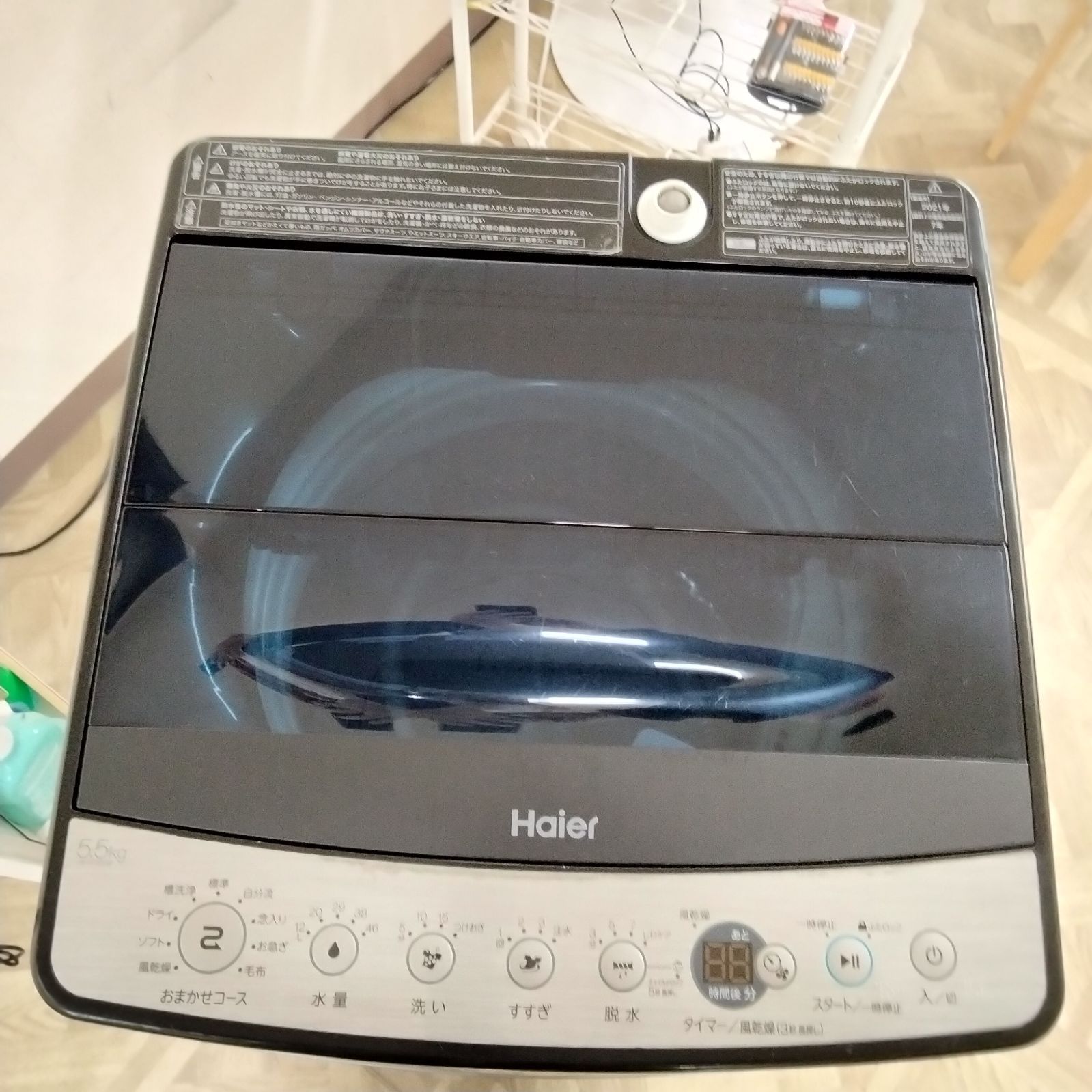 N-7298] Haier ハイアール 全自動電気洗濯機 5.5㎏ 2021年製 JW
