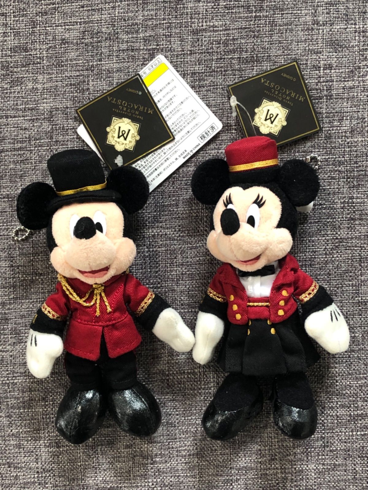 東京ディズニーシー ミラコスタホテル ミッキー、ミニーぬいぐるみ