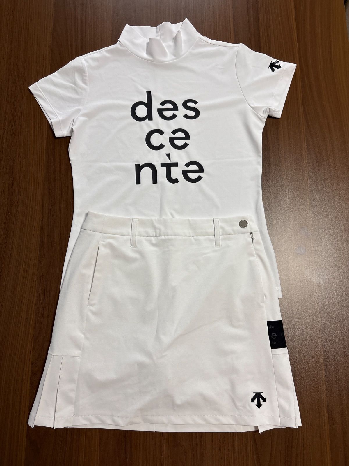 DESCENTE GOLF デサントゴルフ　モックネック　半袖シャツ　スカート　セットアップ　M レディース