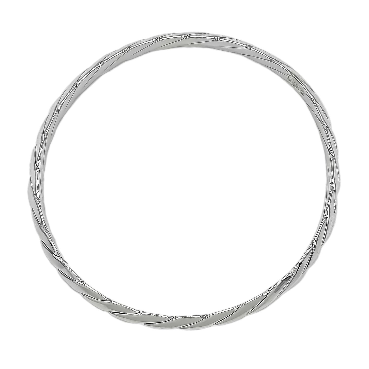 Tiffany&Co. ティファニー 20cm ナイフエッジ ツイスト バングル SV925 新品仕上済 【中古】