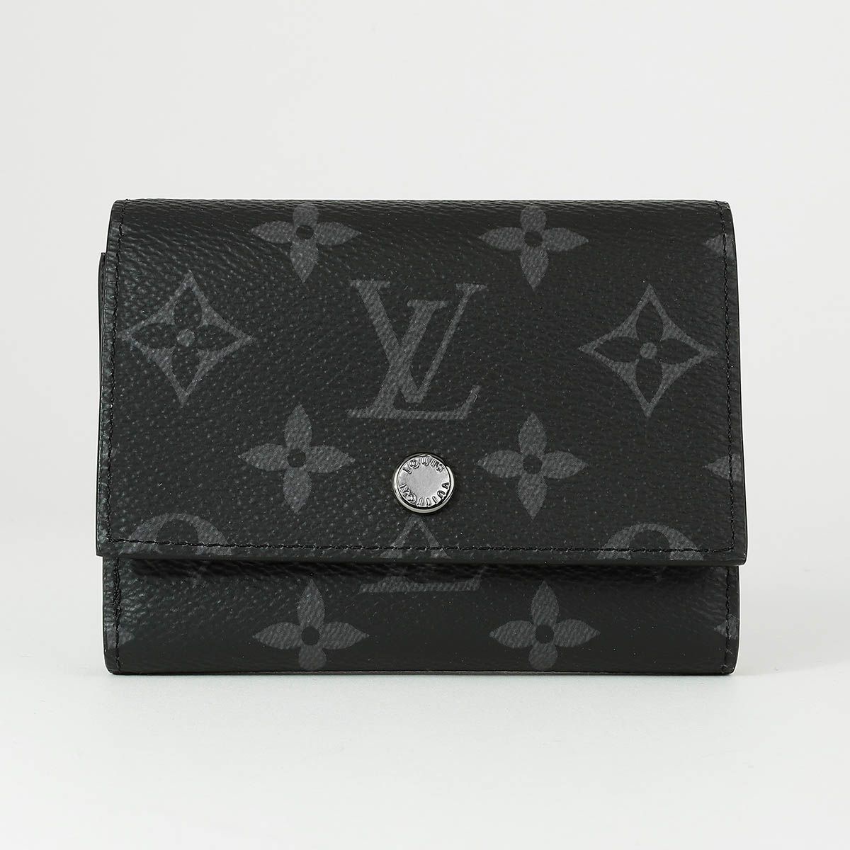 新品 ルイヴィトン Louis Vuitton 3つ折り財布 VICTOR WALLET ブラック/グレー