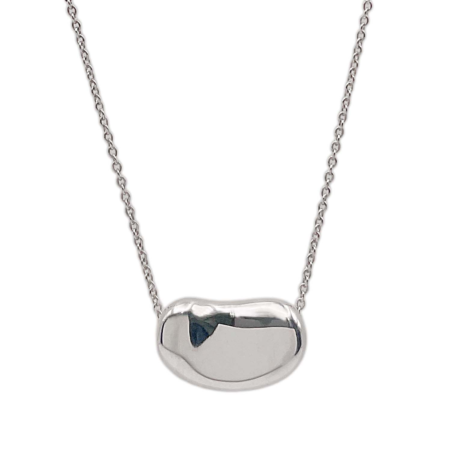 ティファニー ビーン ネックレス エルサペレッティ SV925 ポーチ付き Tiffany&Co. ティファニー ビーン ネックレス ペンダント 豆 有機的