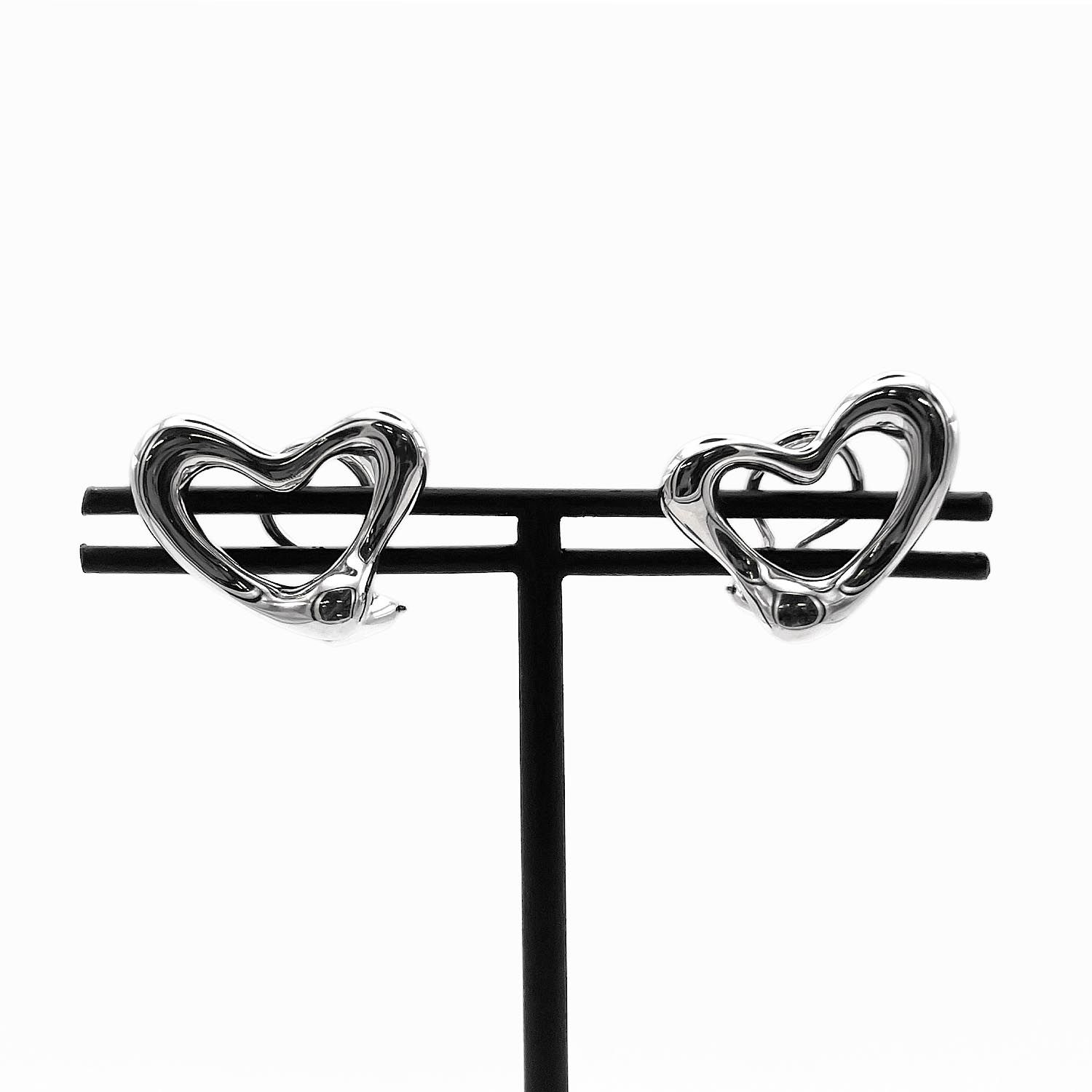 Tiffany&Co. ティファニー オープンハート イヤリング STERING 新品仕上済 【中古】
