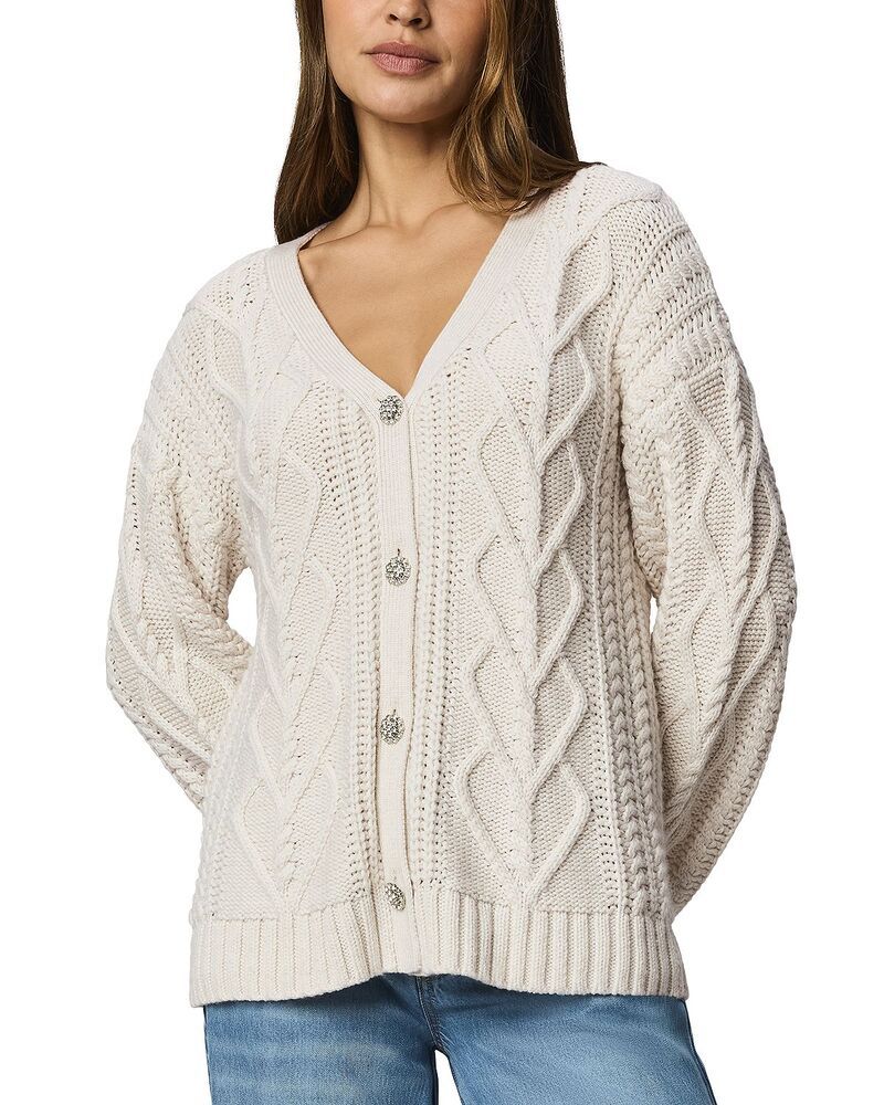 スプレンディット レディース アウター カーディガン Splendid Harlow Hearts Cardigan Pale Oak Heather ヘザー