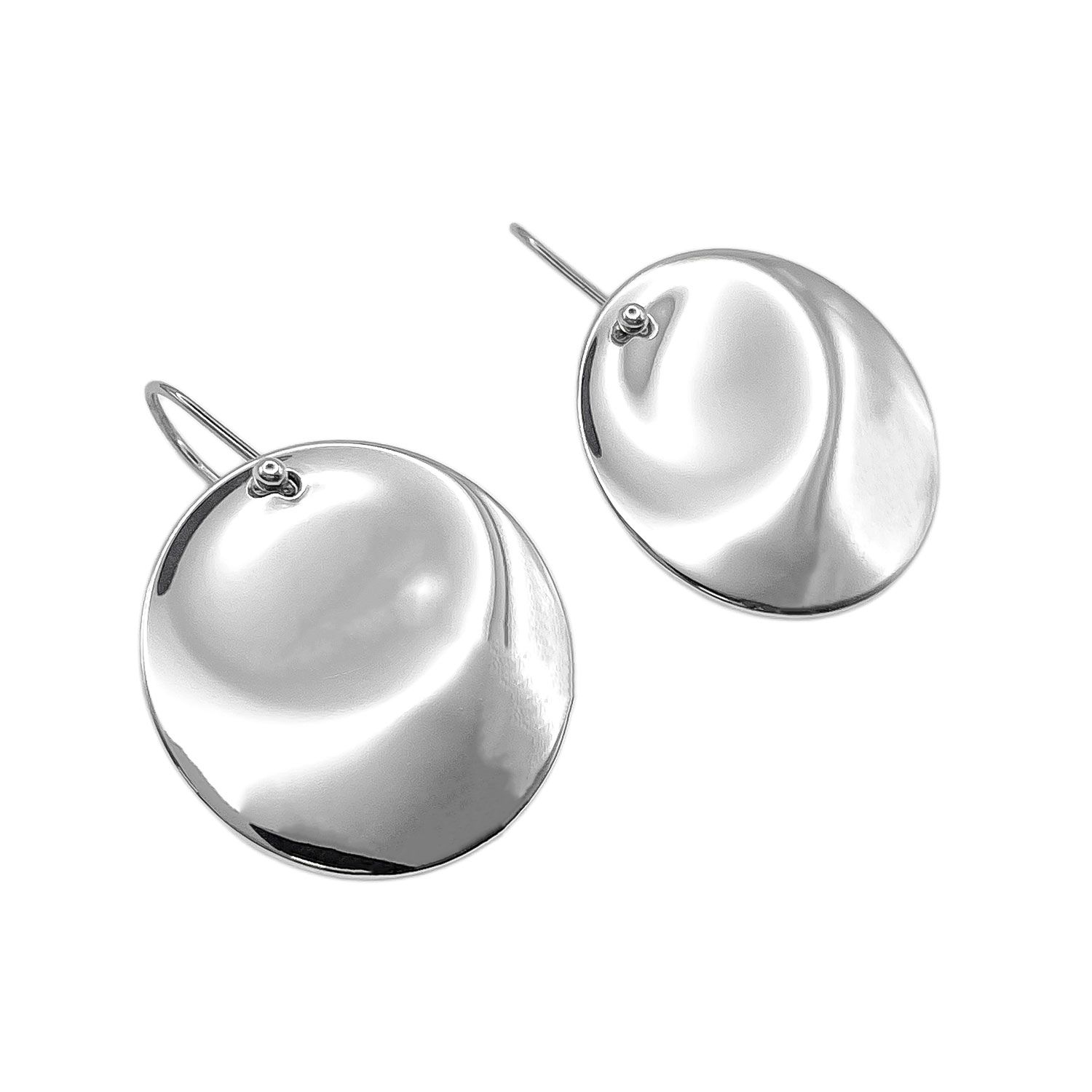 TIFFANY&Co. ティファニー ラウンドプレート ピアス エルサペレッティ SV925 シルバー 新品仕上済 ユニセックス 【中古】
