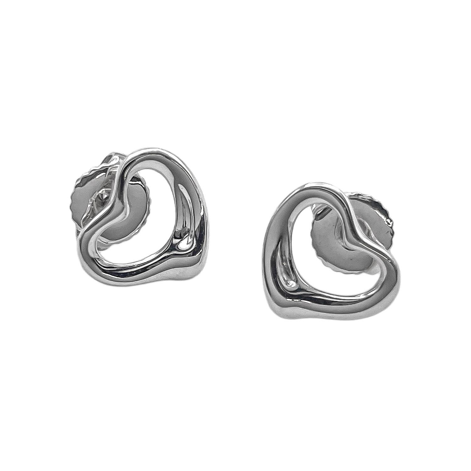 TIFFANY&Co. ティファニー オープンハート スタッド ピアス エルサ