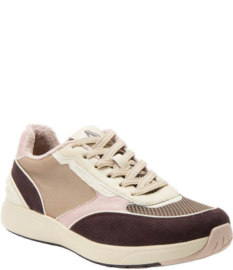 アレグリア レディース シューズ スニーカー メッシュ スエード Alegria Embyr Mesh and Suede Walking Sneakers Cherry Lacquer