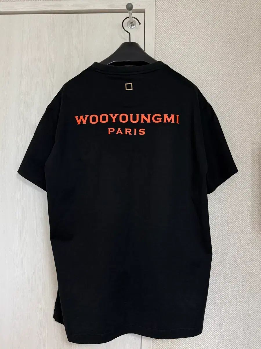 (48) ウーヨンミ(WOOYOUNGMI) バックロゴ 半袖 Tシャツ ブラック