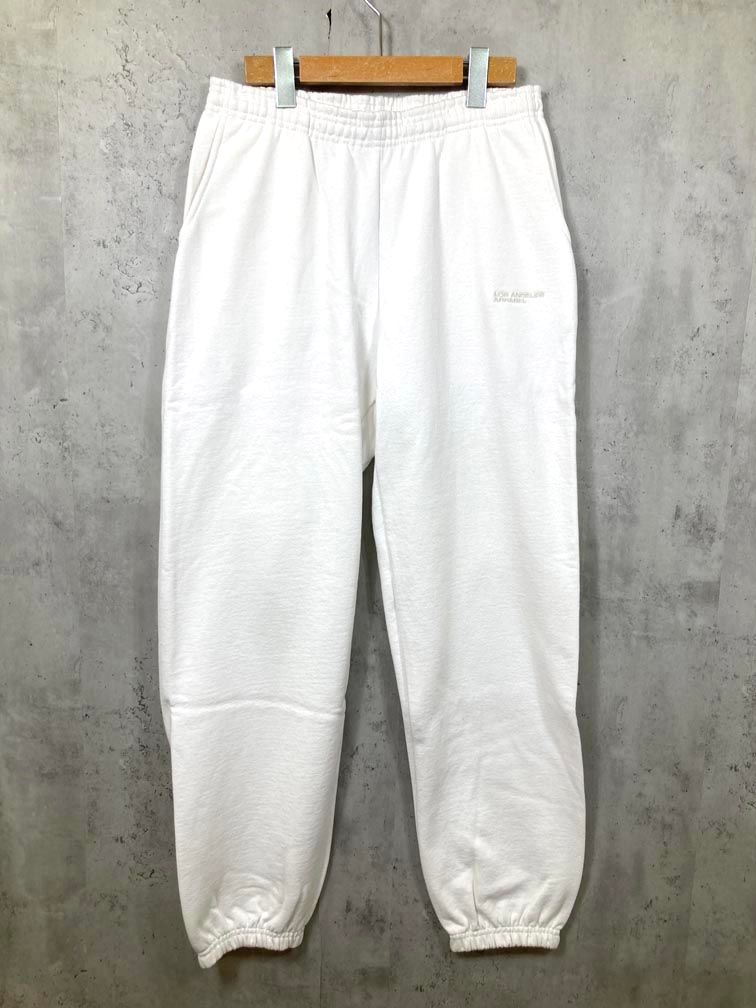 美品 LOS ANGELES APPAREL ロサンゼルスアパレル HF04 Heavy Fleece 裏起毛 スウェット パンツ sizeM/白 ■■◎メンズ