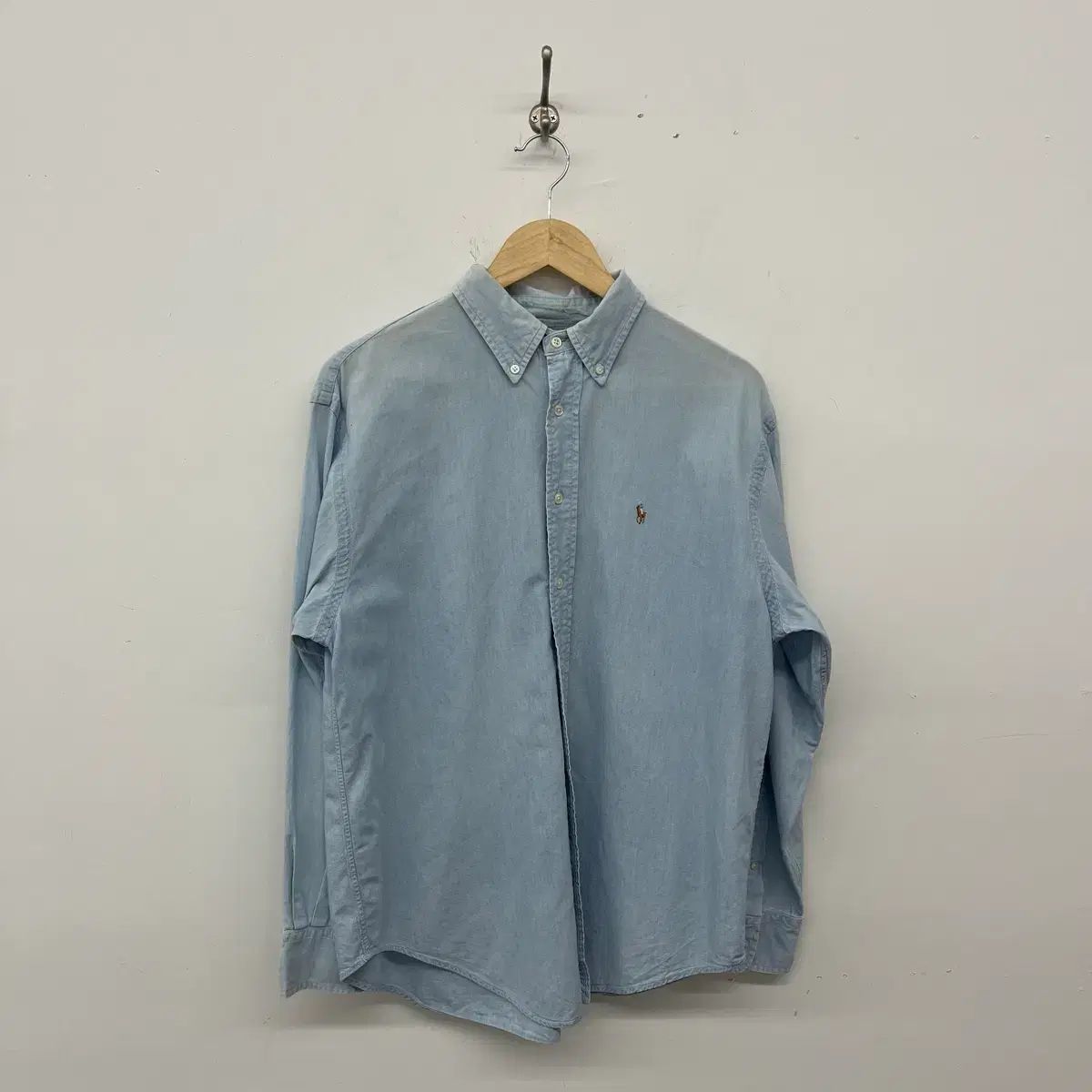 ポロラルフローレン シャツ ライトブルー メンズ XL