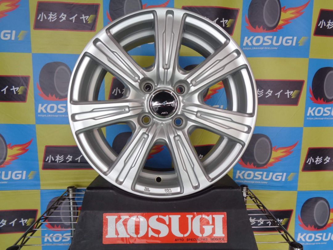 中古ホイール　14インチ　ユーロスピード　C-07　5.5J　4穴　PCD100　インセット　+38　アクア　デミオ　atsugiM223