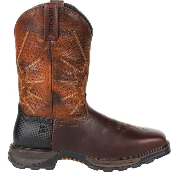 ドゥランゴ メンズ シューズ ブーツ・レインブーツ Tシャツ DURANGO Steel Toe Ventilated Pullon Work Bootobacco