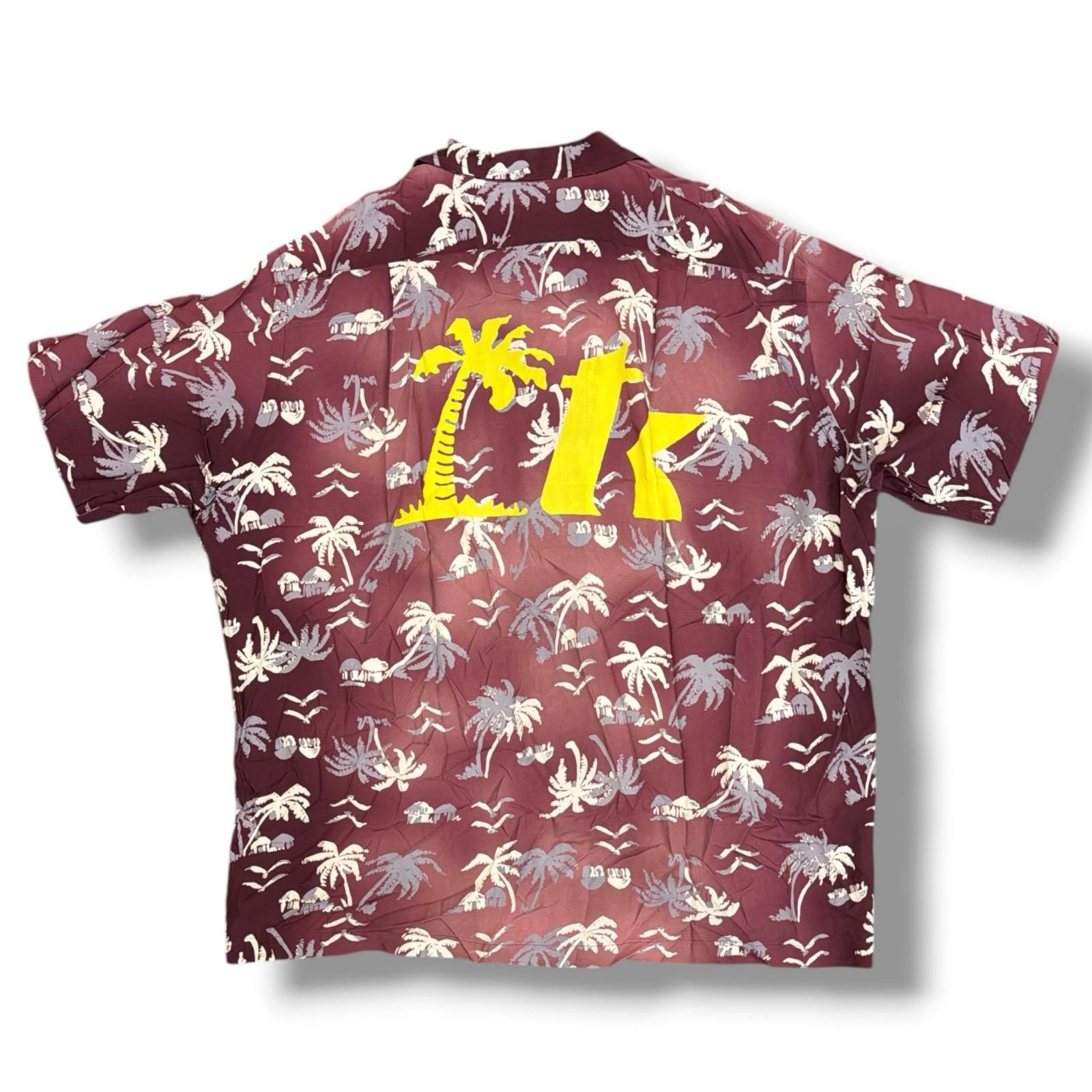 未使用 BOWWOW 25SS TK RECORDS HAWAIIAN SHIRT SUNBURN [ レコグナイズハワイアンシャツ 開襟 バウワウ BWRC251-TRRSS ボルドー XL （1663M） 未使用 BOWWOW 25SS TK RECORDS HAWAIIAN SHIRT SUNBURN [ レコグ