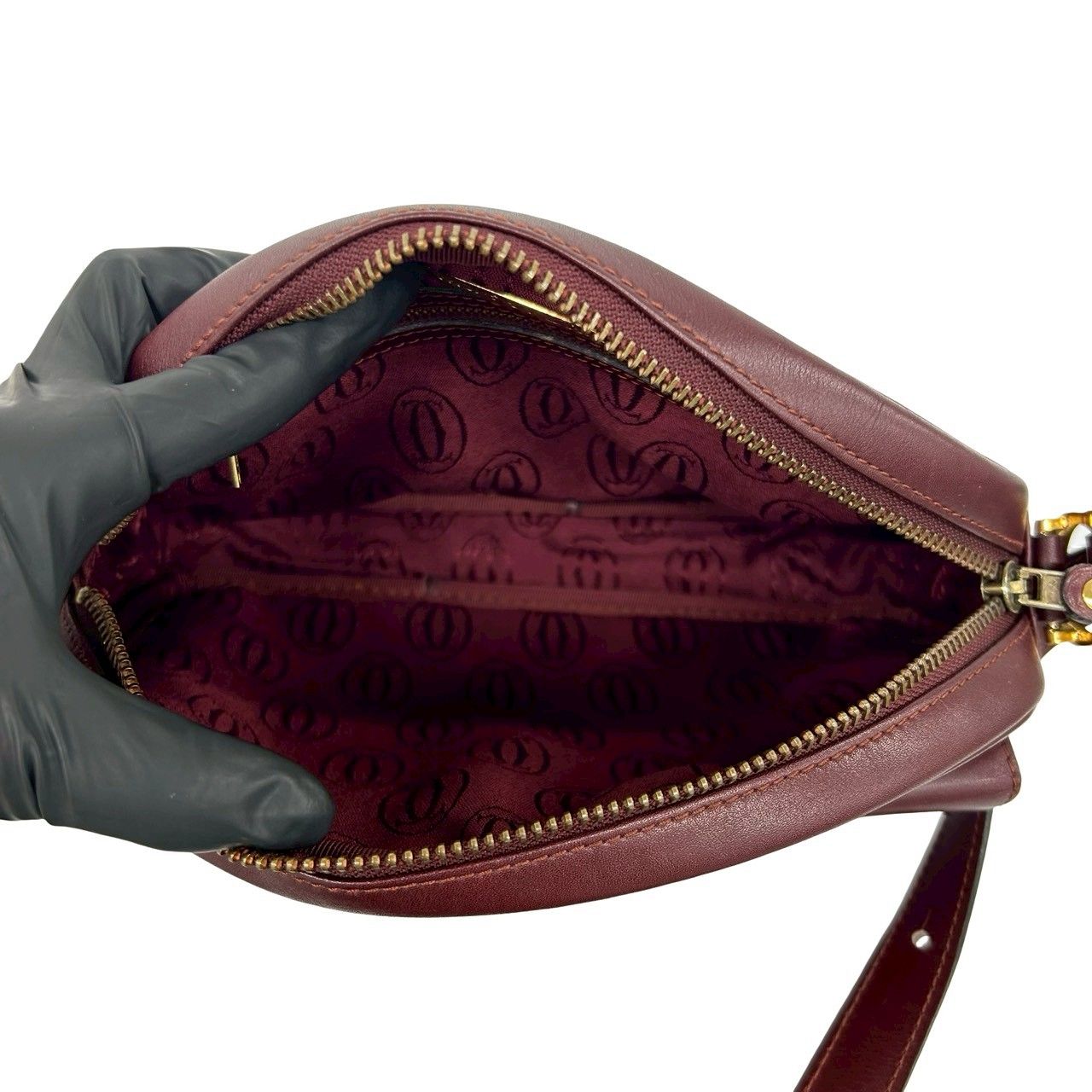 極 美品 袋付き CARTIER カルティエ ヴィンテージ マストライン ロゴ
