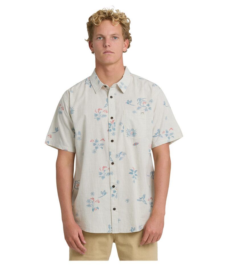 ビラボン メンズ トップス シャツ ミニ Billabong Sundays Mini Short Sleeve Stone ストーン