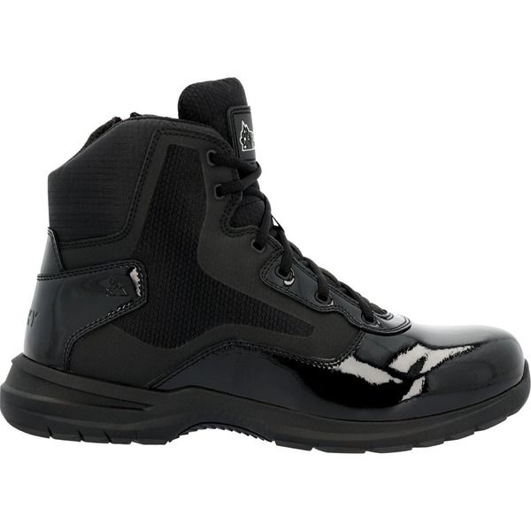 ロッキー メンズ シューズ ブーツ・レインブーツ Rocky 6 Black Side Zipublic Service Boot Black ブラック