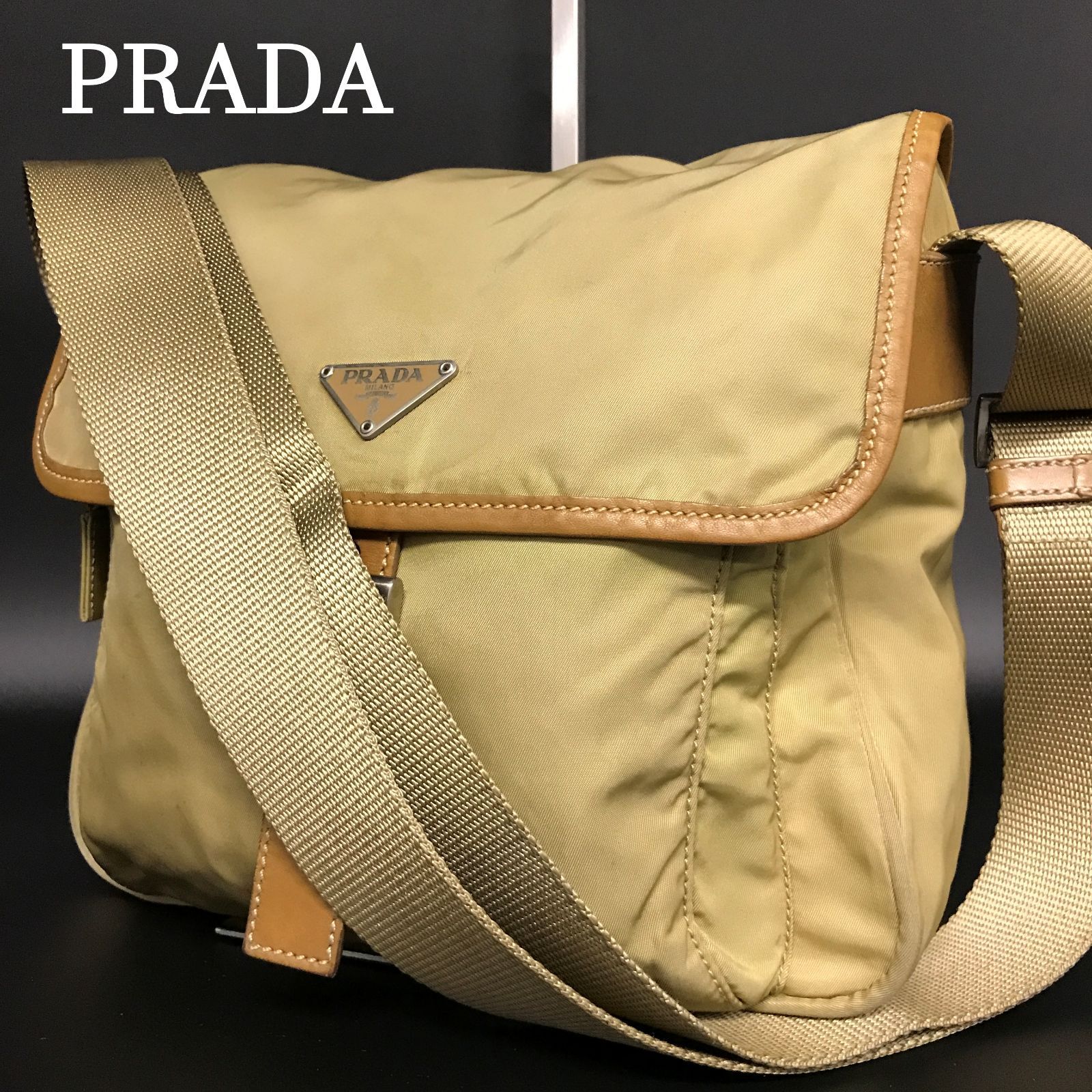 PRADA プラダ ショルダーバッグ ワンショルダー 三角ロゴ テスート 