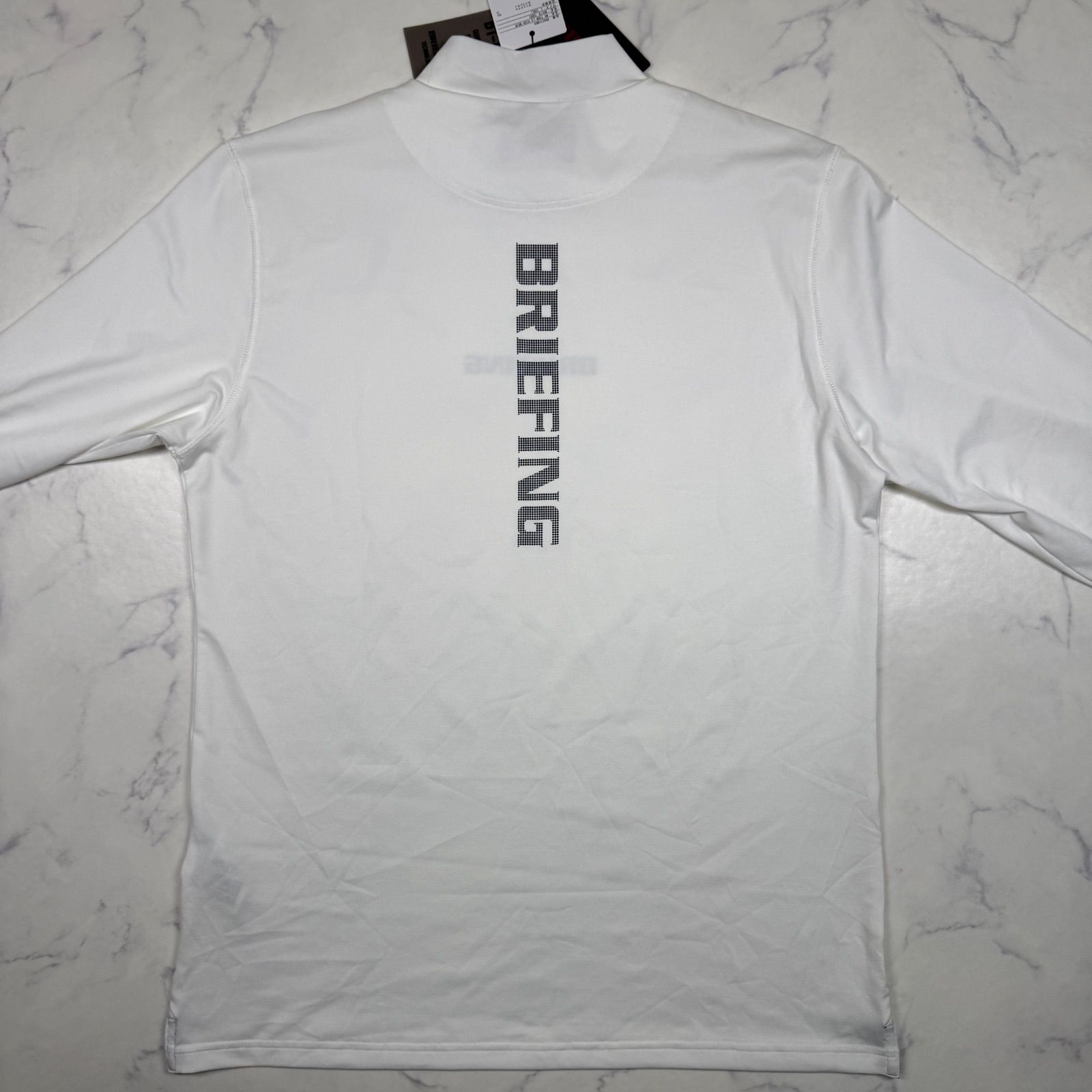 新品タグ付き BRIEFING GOLF ハイネック 長袖シャツ L ホワイト BT-03