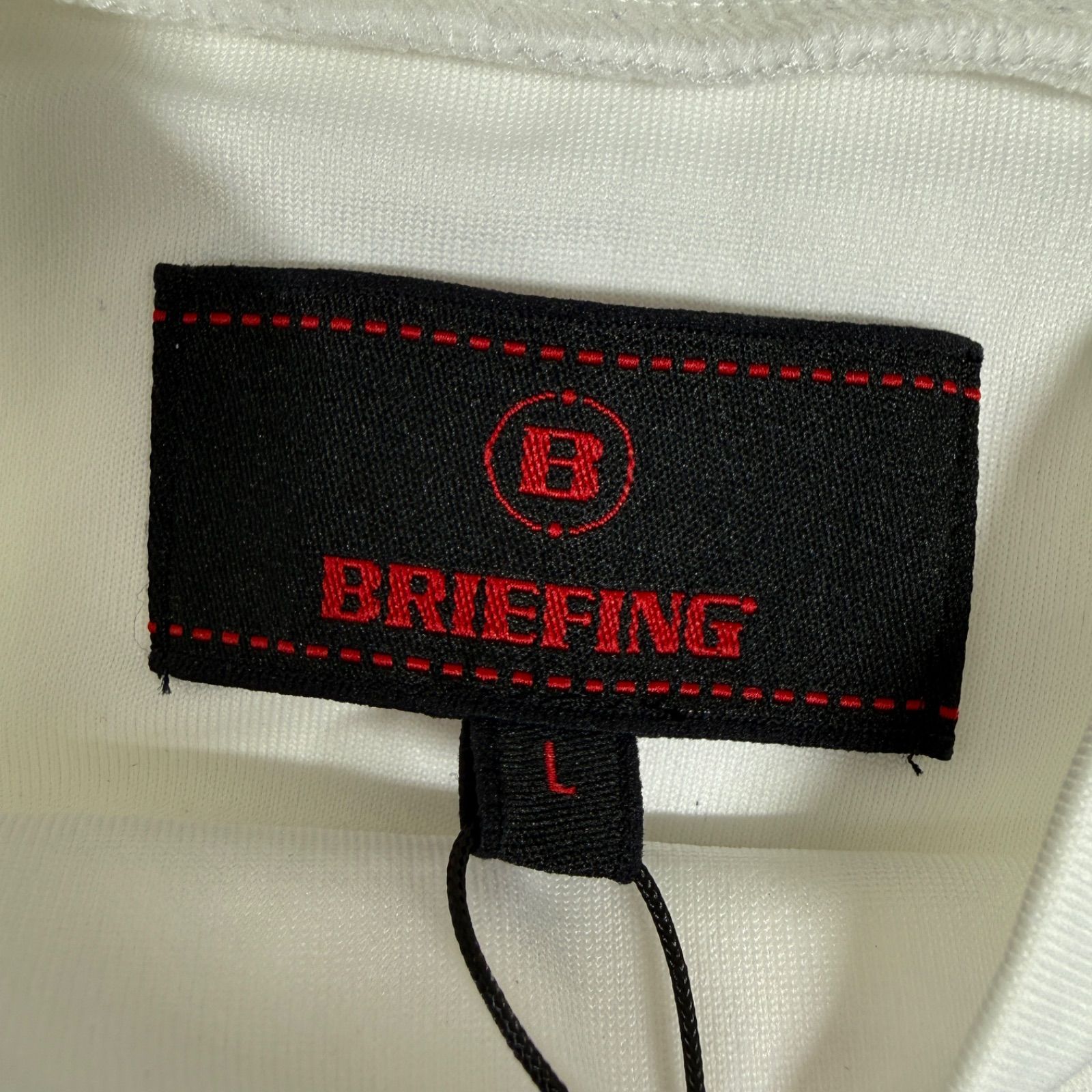 新品タグ付き BRIEFING GOLF ハイネック 長袖シャツ L ホワイト BT-03