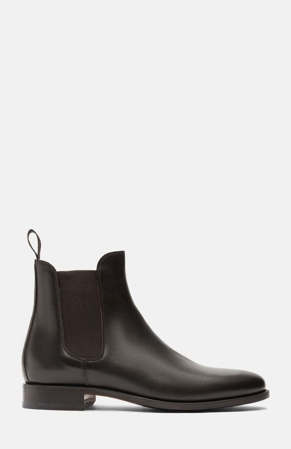 スカロッソ メンズ シューズ ブーツ・レインブーツ チェルシーブーツ チェルシー SCAROSSO Giancarlo Chelsea Boots Dark Brown Calf ブラウン