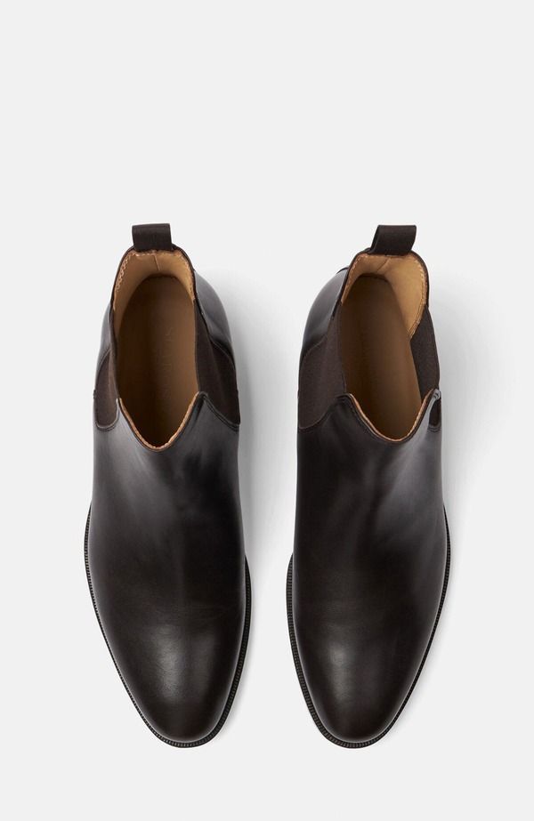 スカロッソ メンズ シューズ ブーツ・レインブーツ チェルシーブーツ チェルシー SCAROSSO Giancarlo Chelsea Boots Dark Brown Calf ブラウン