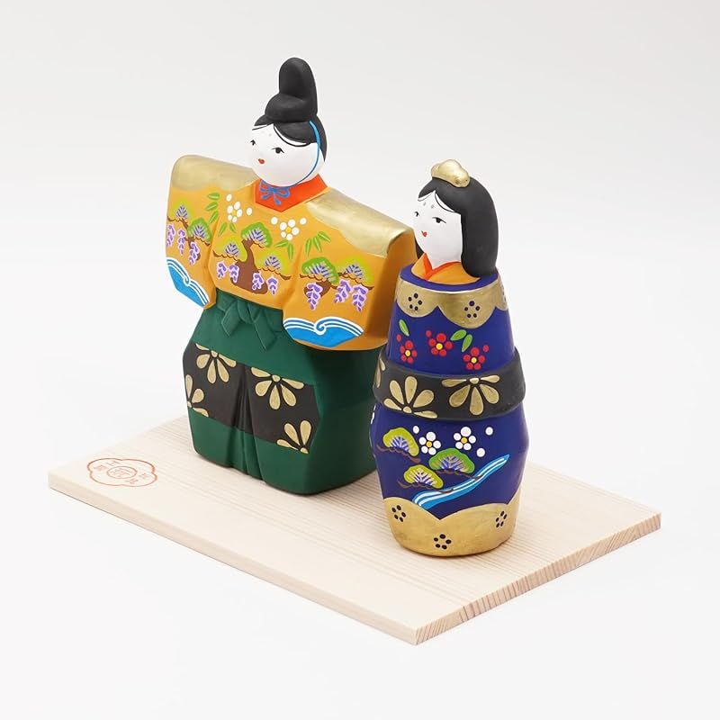 【新品】 ふくべ屋 瀬戸焼 雛人形 立雛 玩具工房 台座付き モダンでかわいらしい 贈り物にも 【新品】 ふくべ屋 瀬戸焼 雛人形 立雛 玩具工房 台座付き モダンでかわいらしい 贈り物にも