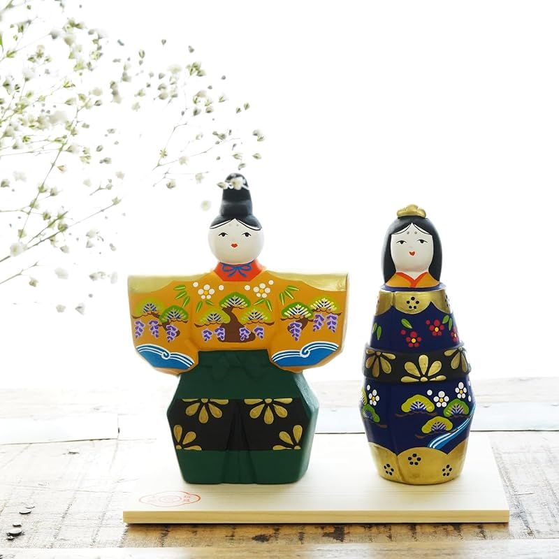 【新品】 ふくべ屋 瀬戸焼 雛人形 立雛 玩具工房 台座付き モダンでかわいらしい 贈り物にも 【新品】 ふくべ屋 瀬戸焼 雛人形 立雛 玩具工房 台座付き モダンでかわいらしい 贈り物にも