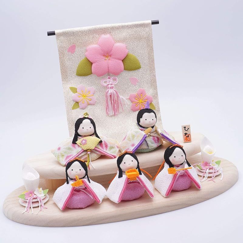 【新品】 リュウコドウ(龍虎堂)ぽてりひな5人(麻の葉)木製台飾りセット 1-890 【新品】 リュウコドウ(龍虎堂)ぽてりひな5人(麻の葉)木製台飾りセット 1-890
