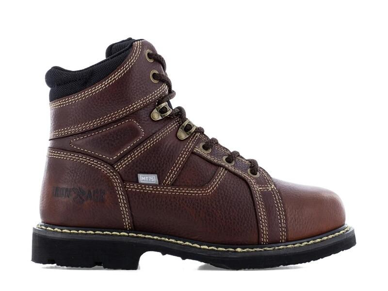 アイロンエイジ メンズ シューズ ブーツ・レインブーツ Tシャツ Iron AgeGroundbreaker Steel Toe Work Boot Mens Dark Brown ブラウン