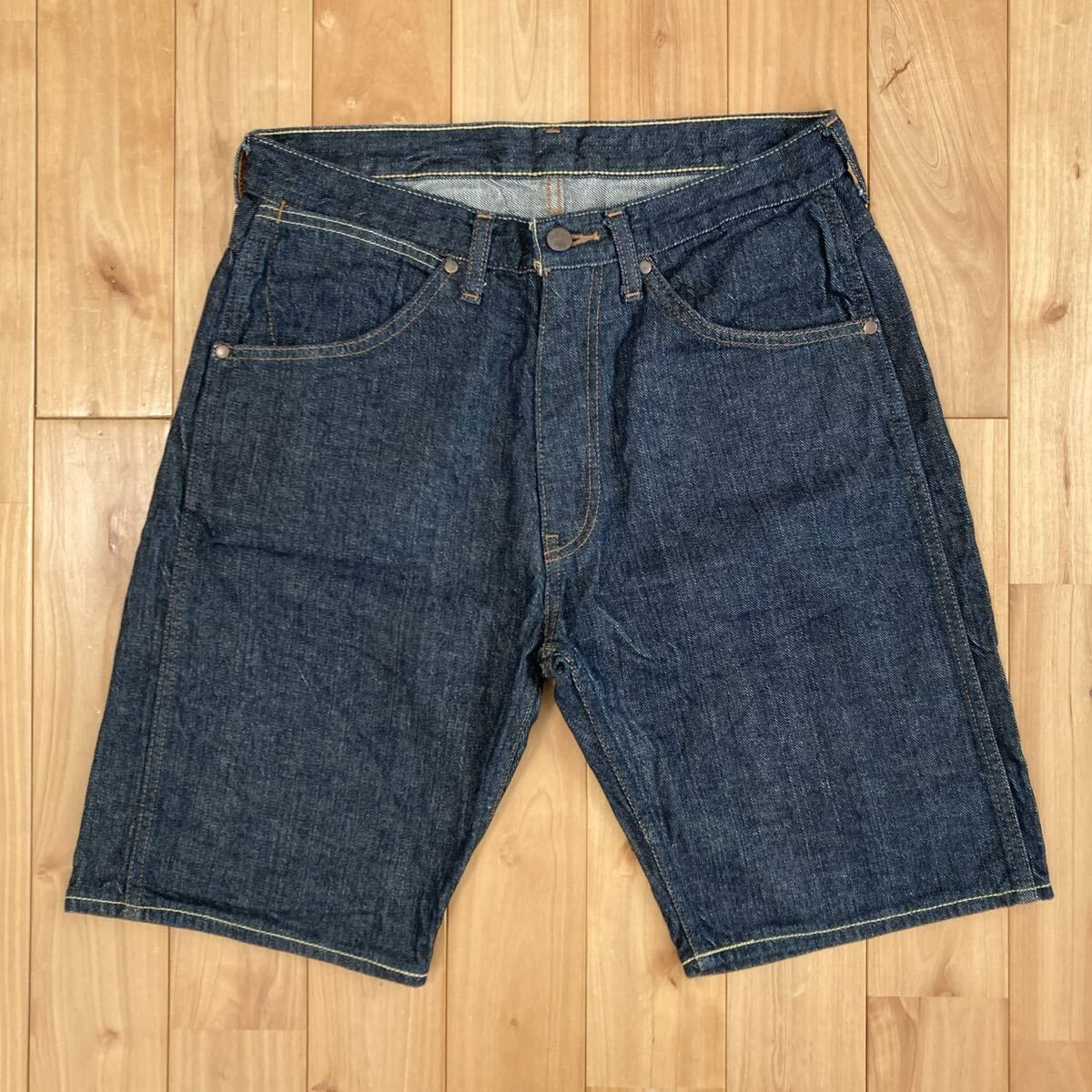 BAPE LOGO 刺繍 デニム ハーフパンツ Sサイズ a bathing ape denim