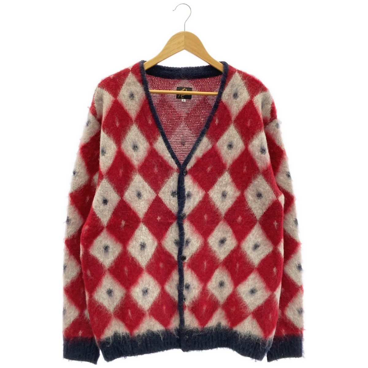 Needles ニードルズ サイズL Mohair Cardigan - Diamond NS280 定価\31,900 モヘアカーディガン ダイヤモンド タグ付き