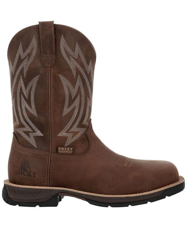 ロッキー メンズ シューズ ブーツ・レインブーツ ROCKY Mens Ride LTE Waterproof Western Boot Brown ブラウン