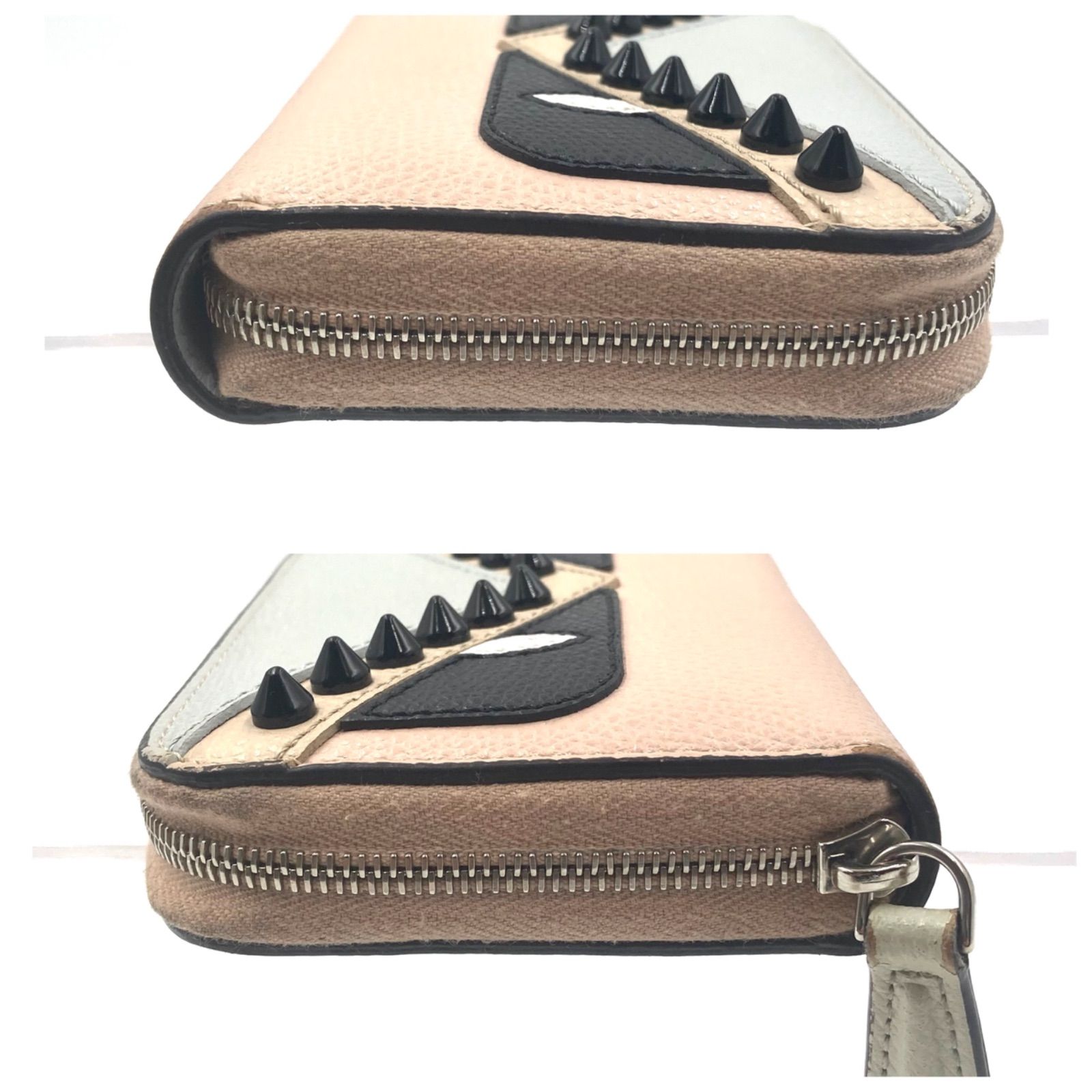 FENDI フェンディ バグスアイ モンスター スタッズ付き ジップ