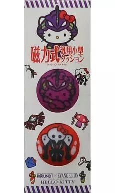 [Used] Accessory (character) Kitty (first unit) & 4th Apostle Magnetic General Purpose Small Cushions (Set of 2) “ROUND1 x EVANGELION Synchronized with HELLO KITTY” bowling event prize