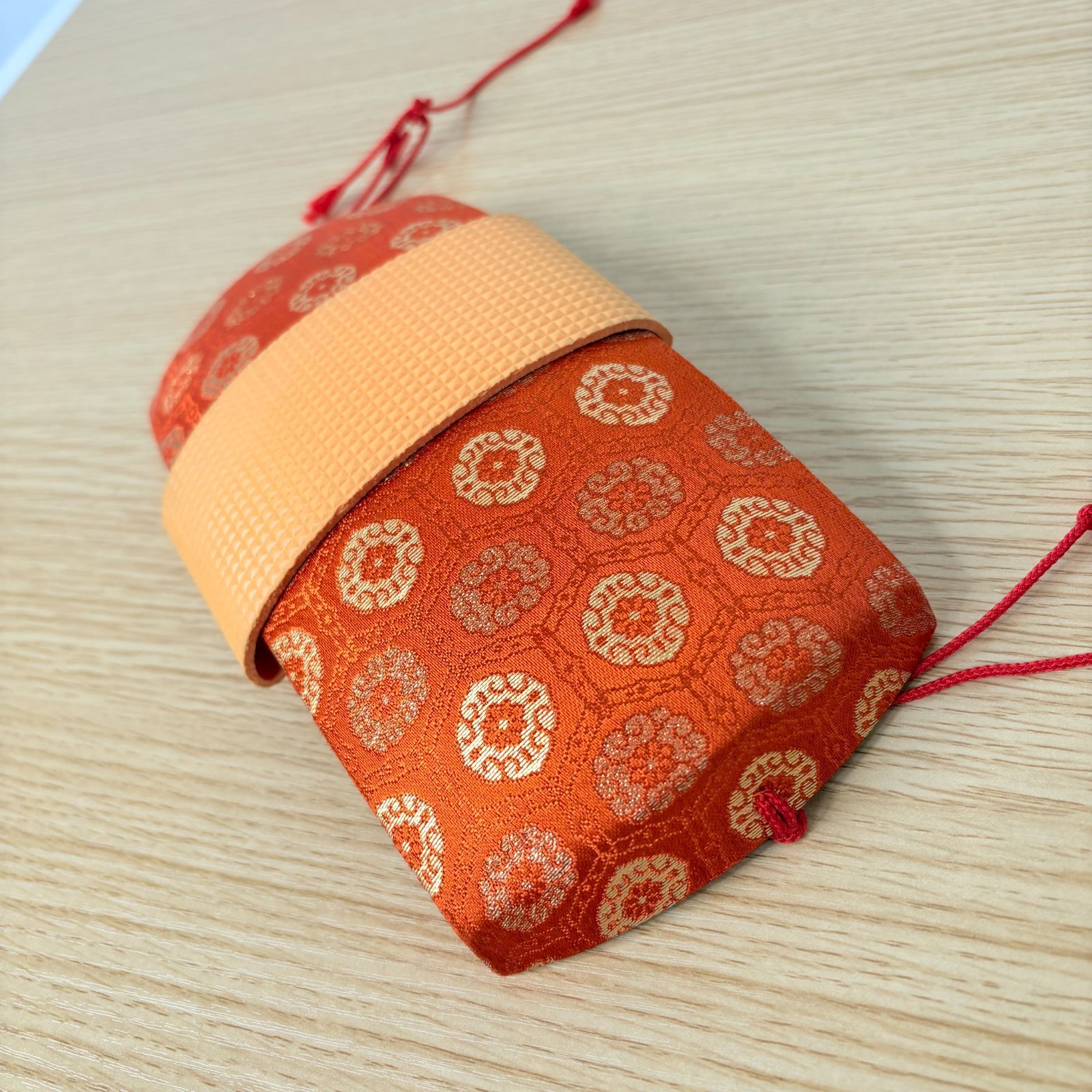 三味線 胴掛け 和柄 オレンジ系 伝統模様 和楽器 小物 - メルカリ
