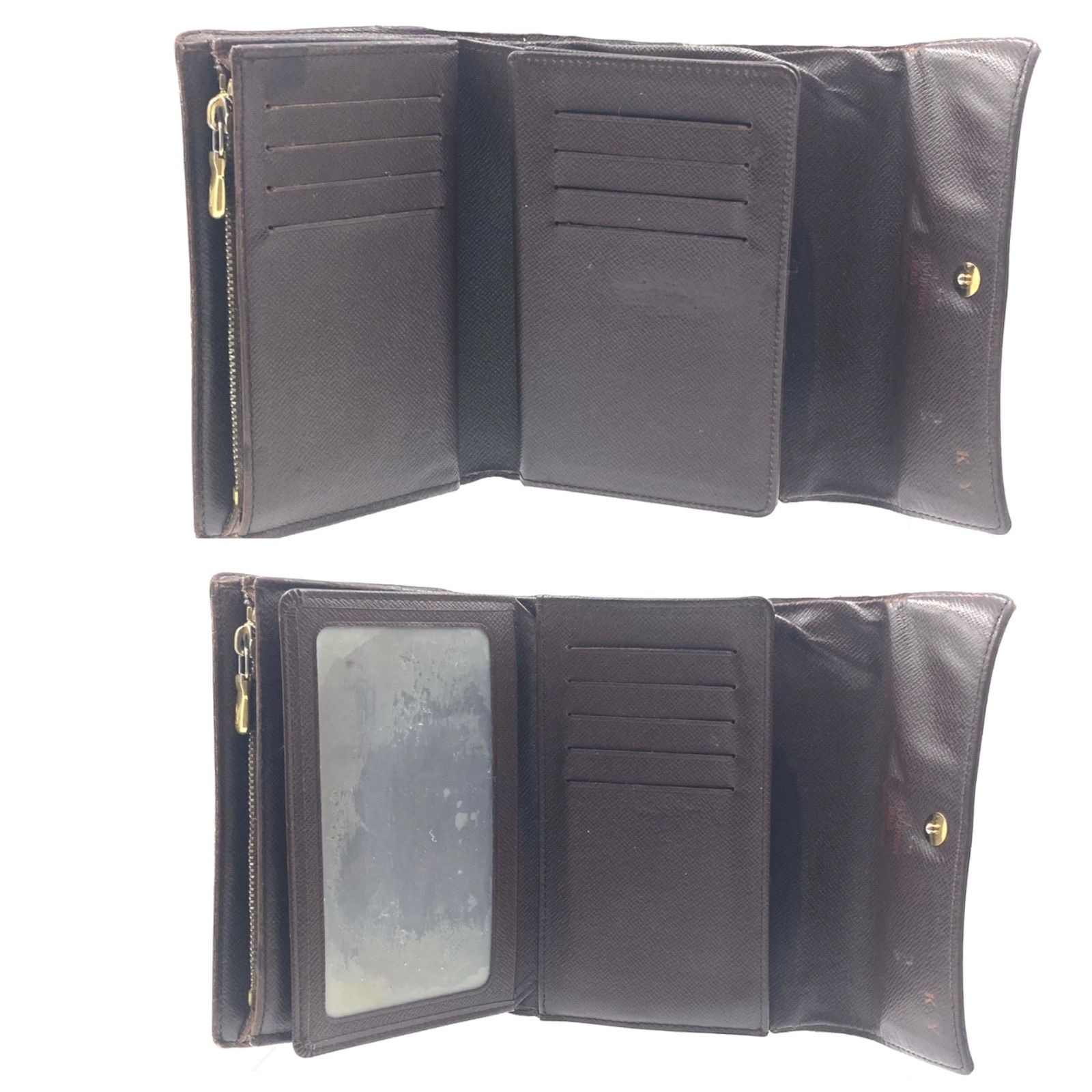 美品　ルイヴィトン　ダミエ　エベヌ　ポルトフォイユ　アレクサンドラ　折り財布 LOUIS VUITTON ルイヴィトン ダミエ エベヌ ポルトフォイユ
