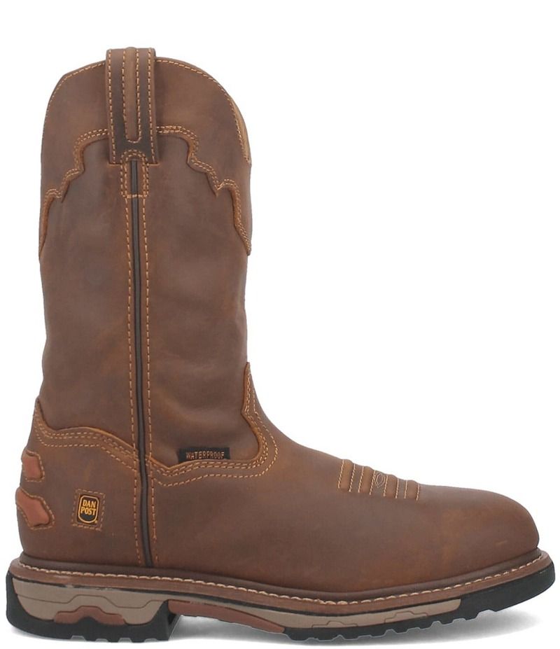 ダンポスト メンズ シューズ ブーツ・レインブーツ レザー Dan Post Mens Journeyman 11 Waterproof Leather Round Toe Work Boots Sa ダンポスト メンズ シューズ ブーツ・レインブーツ レザー Dan Post Mens Journeyman 11 Waterproof Leather Round Toe Work Boots Sa