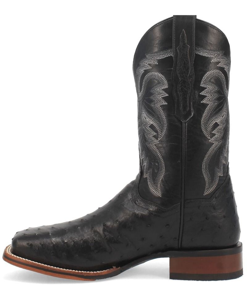 ダンポスト メンズ シューズ ブーツ・レインブーツ Dan Post Mens Alamosa 11 Full Quill Ostrich Square Toe Western Boots Black