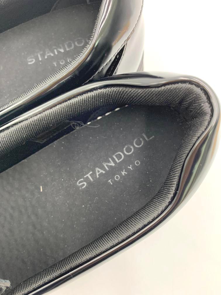 美品 STANDOOL TOKYO NOSTAR PATENT BLACK 厚底 パテント ローファー シューズ size25.5/黒 ■■◎メンズ