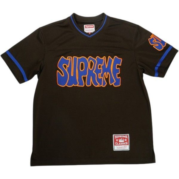 Size【L】 SUPREME シュプリーム ×Mitchell & Ness 22AW Football Jersey Brown Tシャツ 茶 【中古品-非常に良い】 30011210