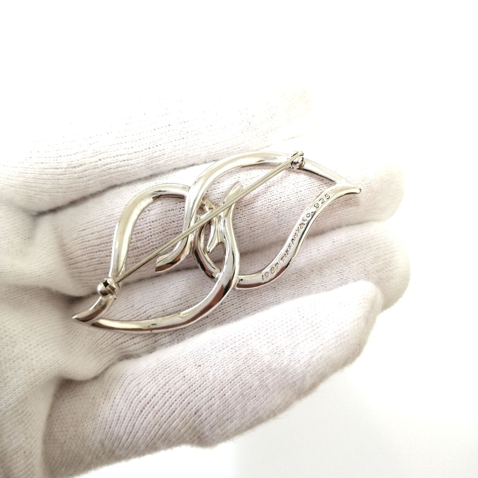 ✨美品✨ Tiffany&Co. ティファニー ブローチ リーフ 葉 ダブルリーフ