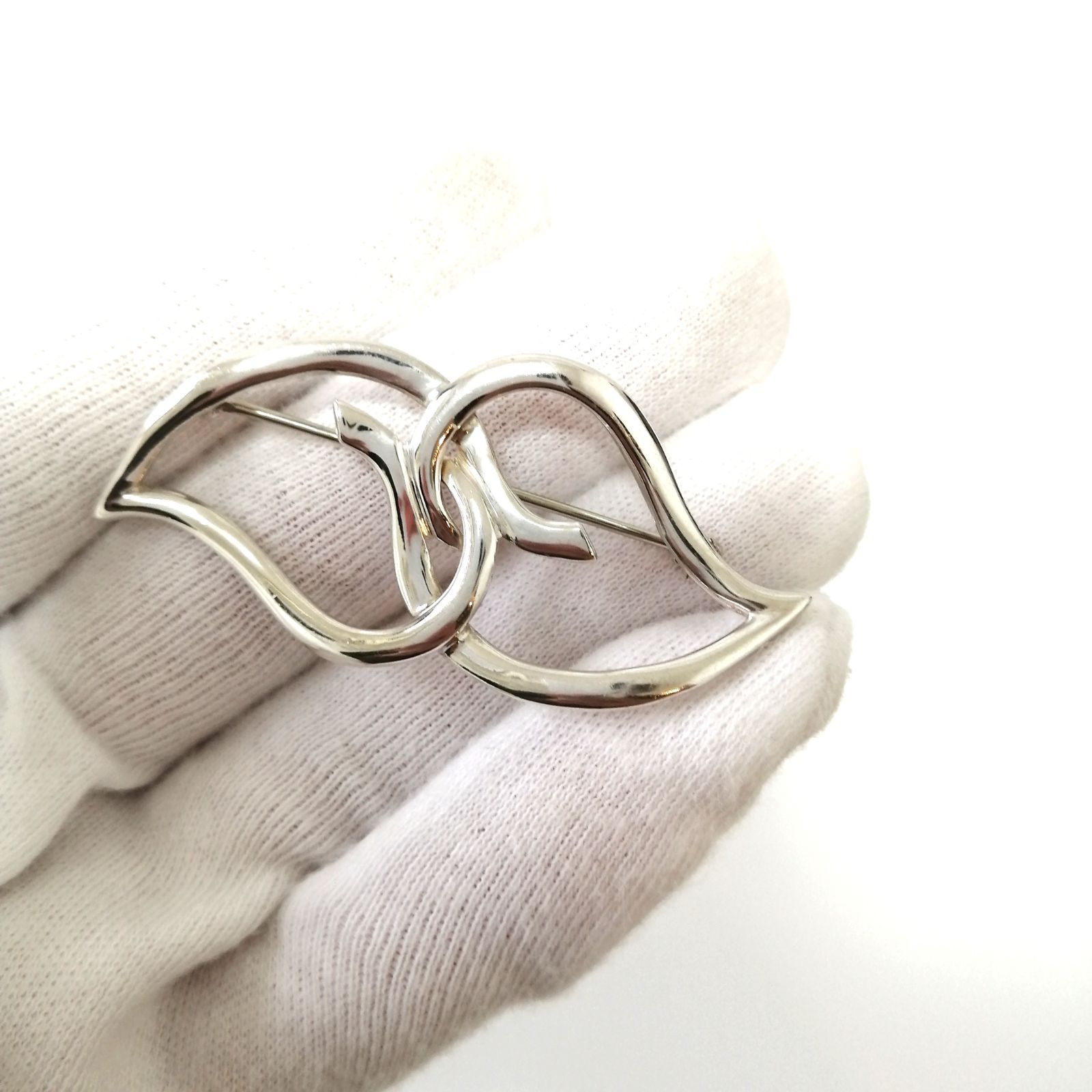 ✨美品✨ Tiffany&Co. ティファニー ブローチ リーフ 葉 ダブルリーフ