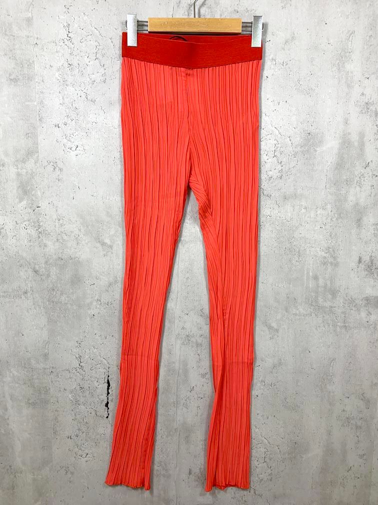 新品 NOMIA ノミア Long Plisse Pant パンツ sizeXS/赤 ■■◎レディース