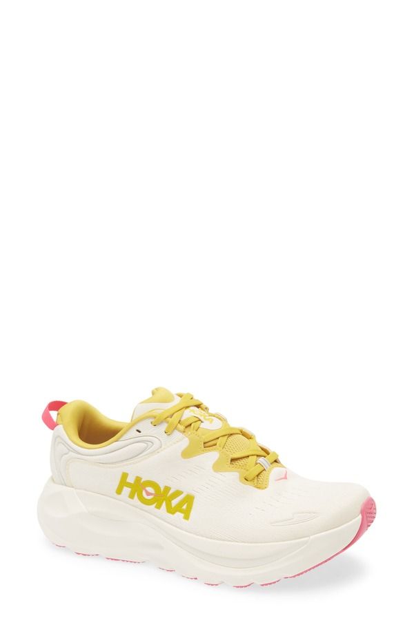 ホカオネオネ レディース シューズ スニーカー HOKA Gaviota 6 Stability Running Shoe Birch Yellow Gold イエロー