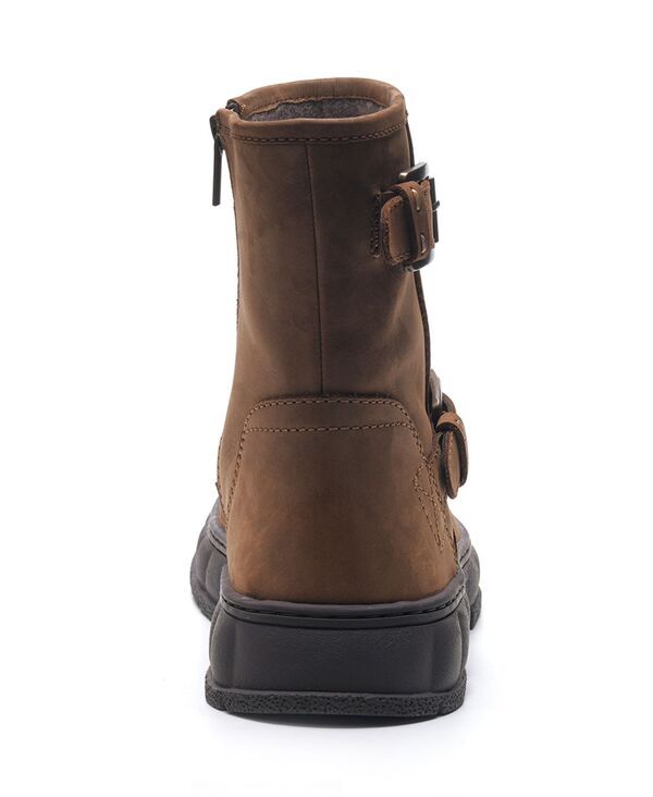 アンソニー ヴィア メンズ シューズ ブーツ・レインブーツ Anthony Veer A Veer Mens Ranger Biker Boots Dark Brown ブラウン